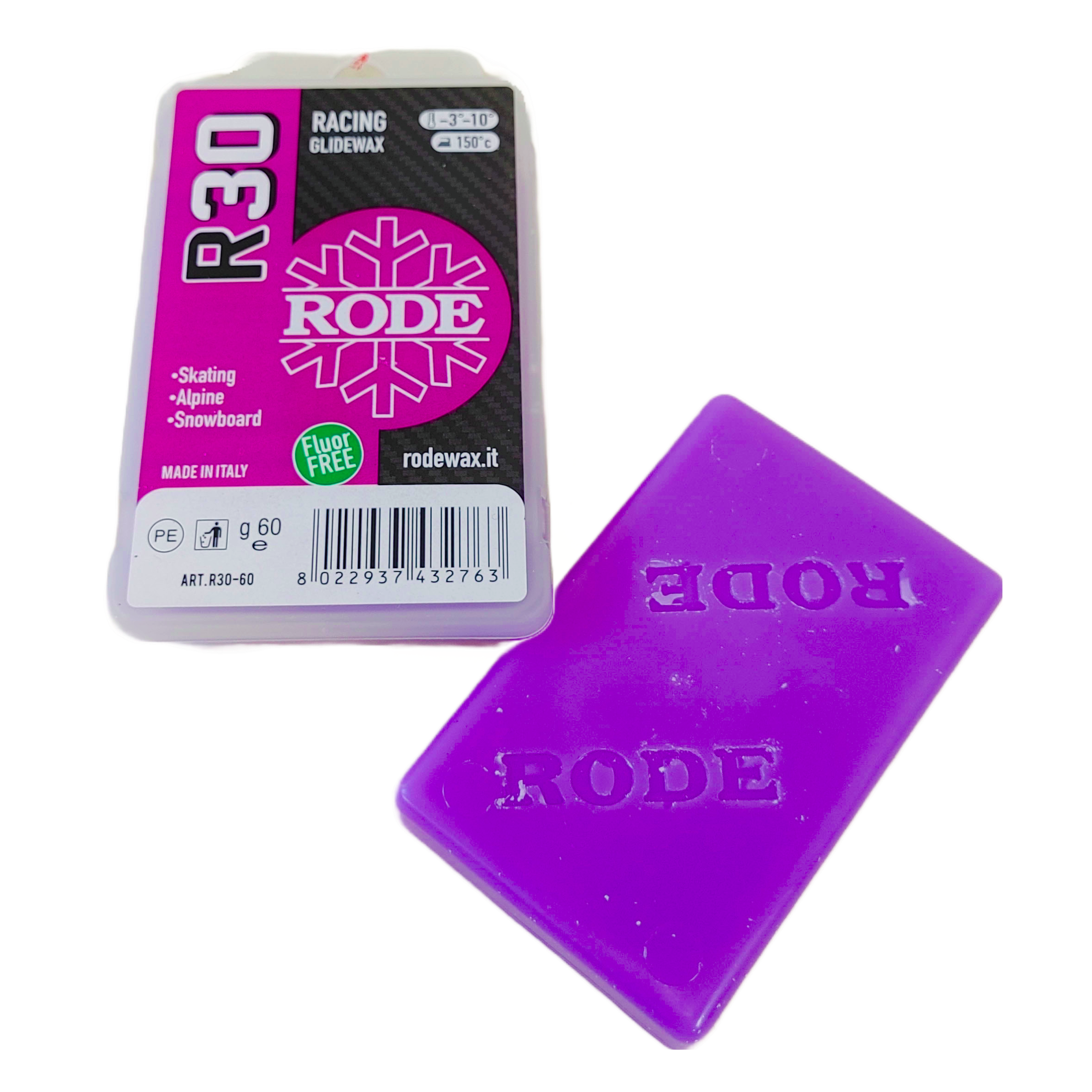 A product picture of the Rode R30 RACING GLIDER VIOLET MELT WAX (-3C/-10C)