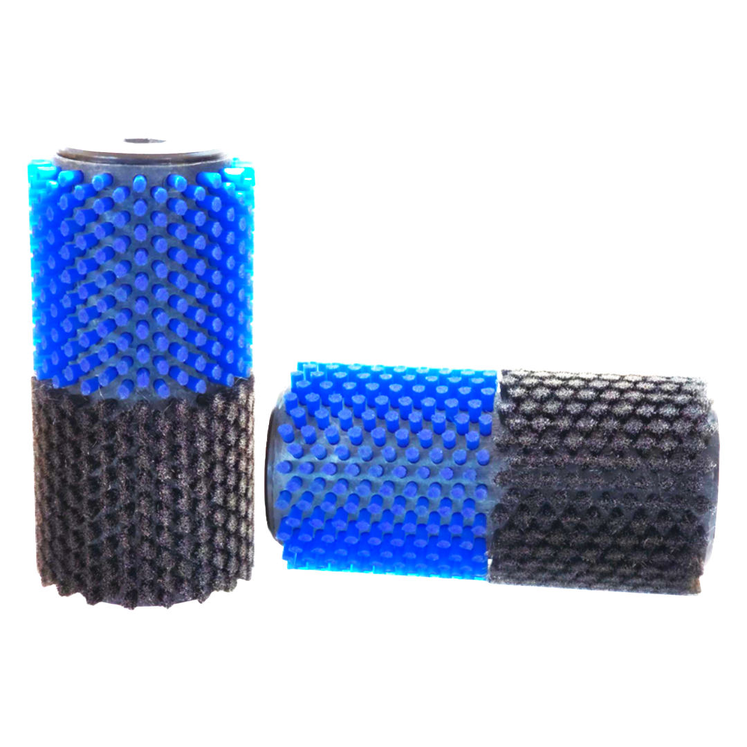 A product picture of the Red Creek Ultrafine Curled Steel/Blue Nylon Combi 140mm Roto Brush