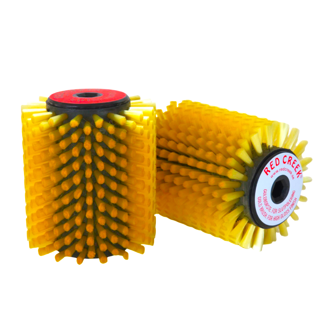 A product picture of the Red Creek Gold Nylon 100mm Roto Brush