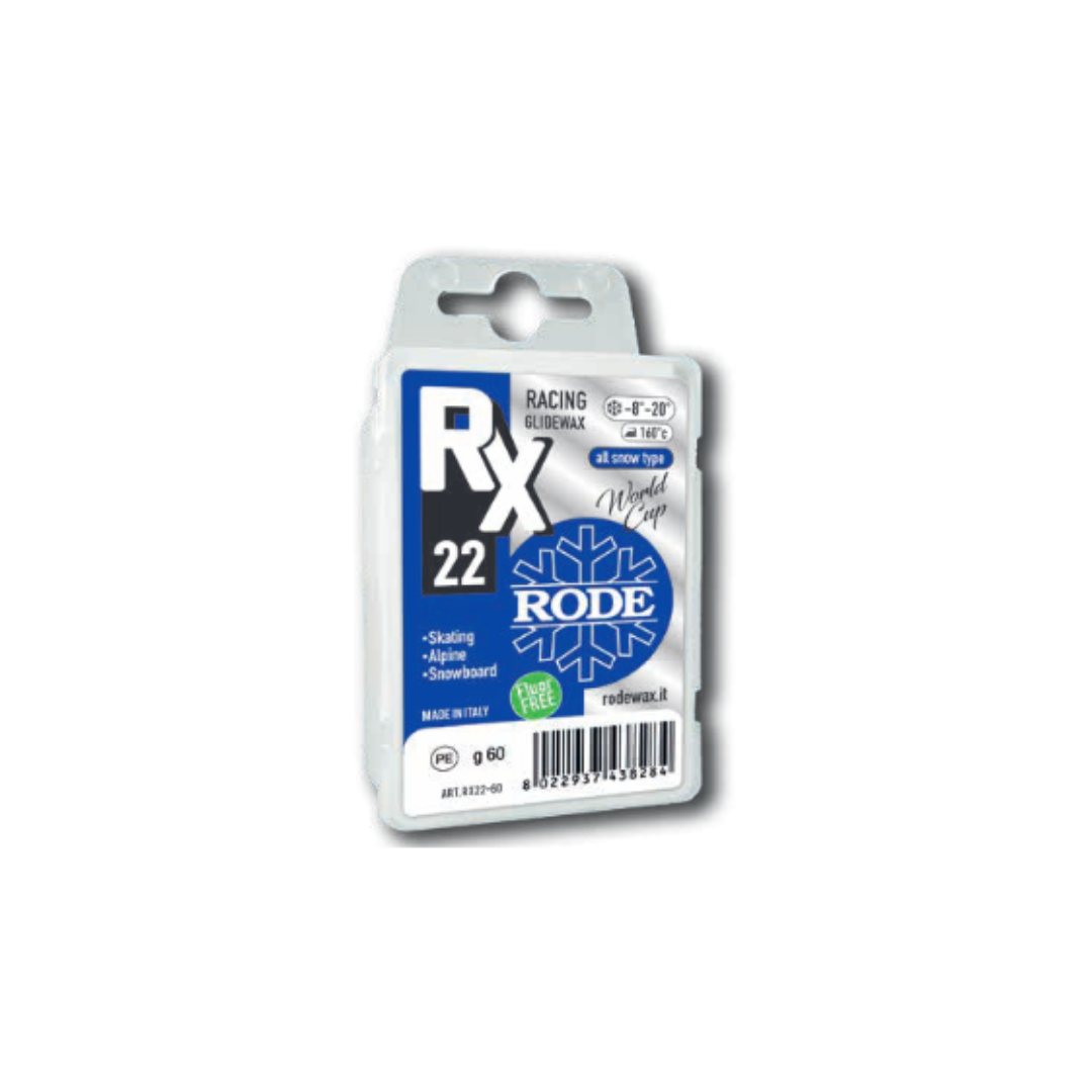 A product picture of the Rode RX22 WC Glider Blue Melt Wax